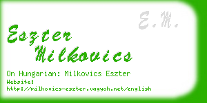 eszter milkovics business card